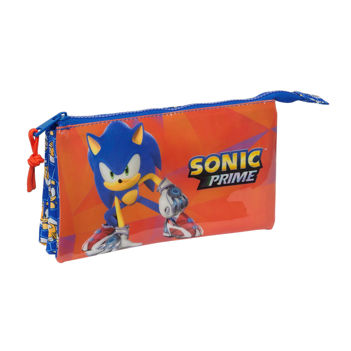Tredubbel Carry-all Sonic Prime Blå 22 x 12 x 3 cm-Kontor och Kontorsmaterial, Skol- och utbildningsmaterial-Sonic-peaceofhome.se