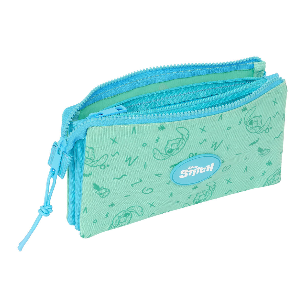Tredubbel Carry-all Stitch Aloha Turkos 22 x 12 x 3 cm-Kontor och Kontorsmaterial, Skol- och utbildningsmaterial-Stitch-peaceofhome.se