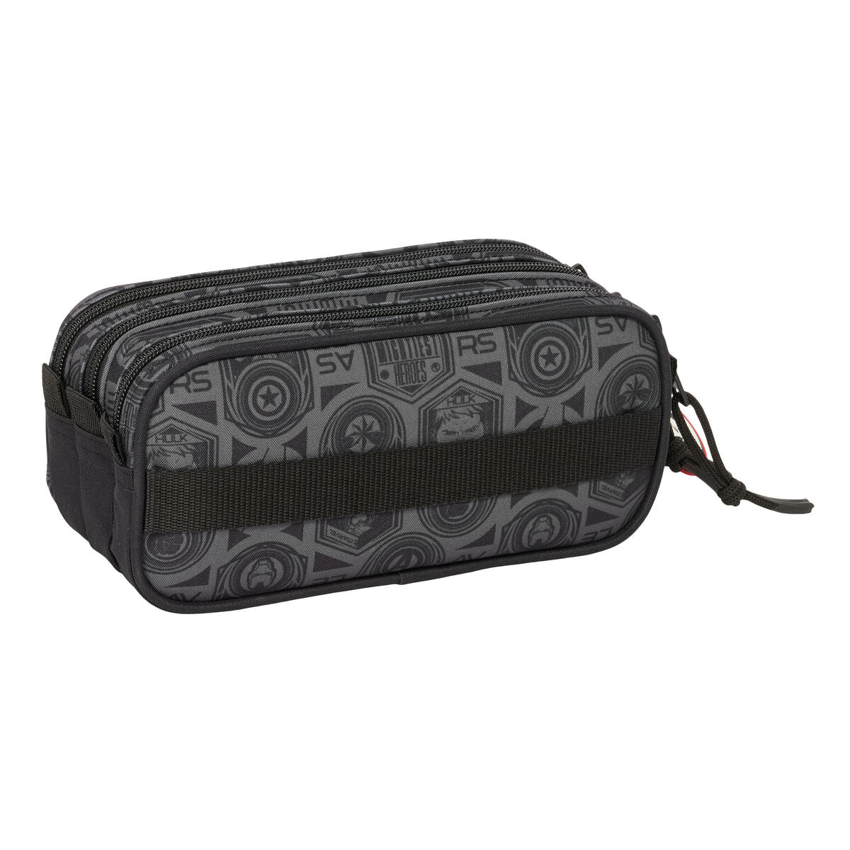 Tredubbel Carry-all The Avengers Vendetta Svart 21,5 x 10 x 8 cm-Kontor och Kontorsmaterial, Skol- och utbildningsmaterial-The Avengers-peaceofhome.se