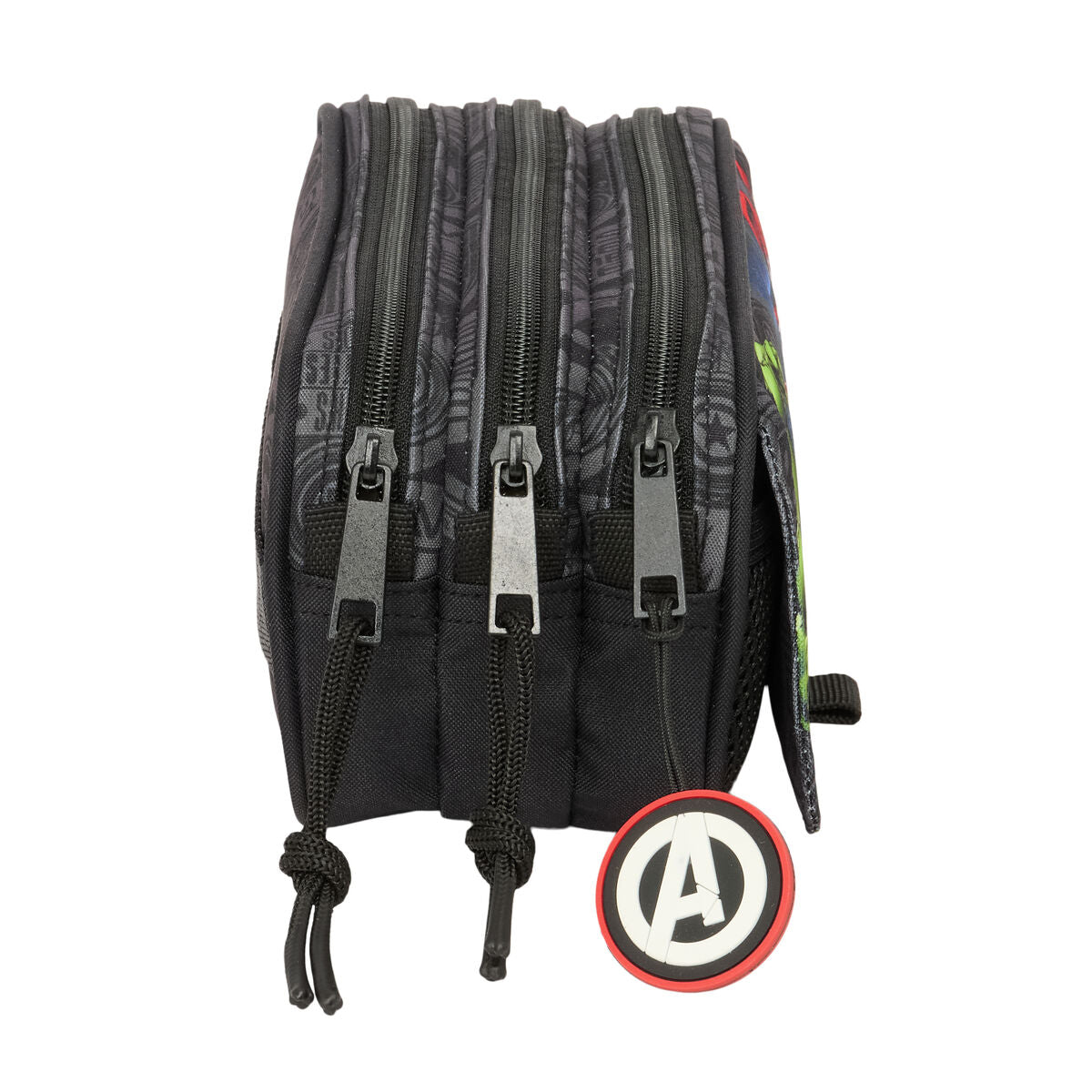 Tredubbel Carry-all The Avengers Vendetta Svart 21,5 x 10 x 8 cm-Kontor och Kontorsmaterial, Skol- och utbildningsmaterial-The Avengers-peaceofhome.se