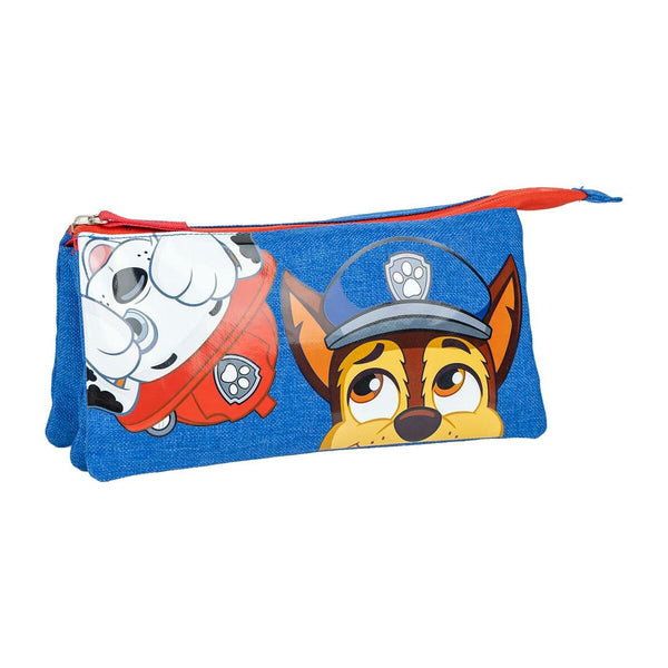 Tredubbel Carry-all The Paw Patrol Blå 22 x 12 x 2 cm-Kontor och Kontorsmaterial, Skol- och utbildningsmaterial-The Paw Patrol-peaceofhome.se