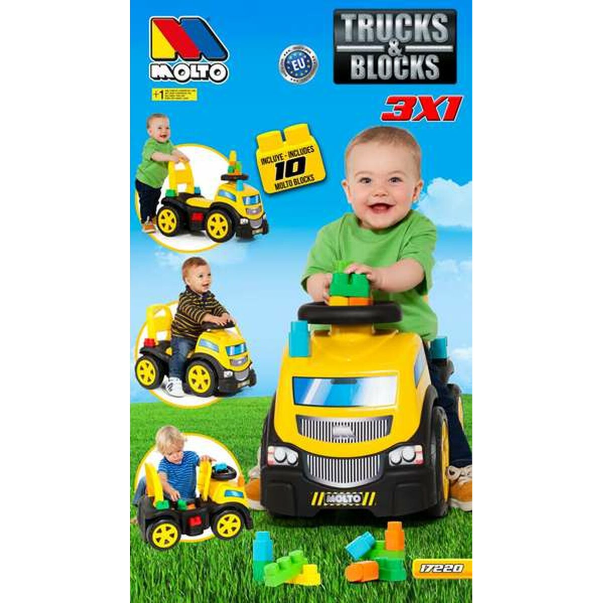 Trehjuling Moltó Trucks and blocks 89 cm-Leksaker och spel, Sport och utomhus-Moltó-peaceofhome.se