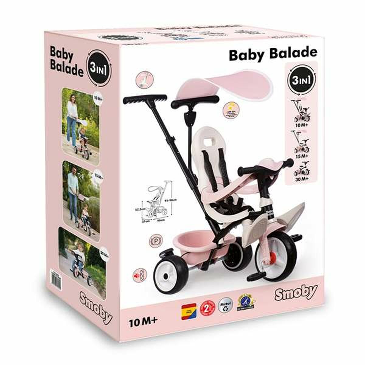 Trehjuling Smoby Metallic-Leksaker och spel, Sport och utomhus-Smoby-peaceofhome.se
