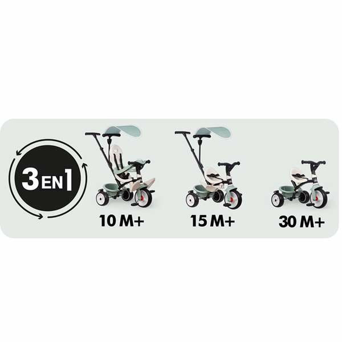 Trehjuling Smoby Metallic-Leksaker och spel, Sport och utomhus-Smoby-peaceofhome.se