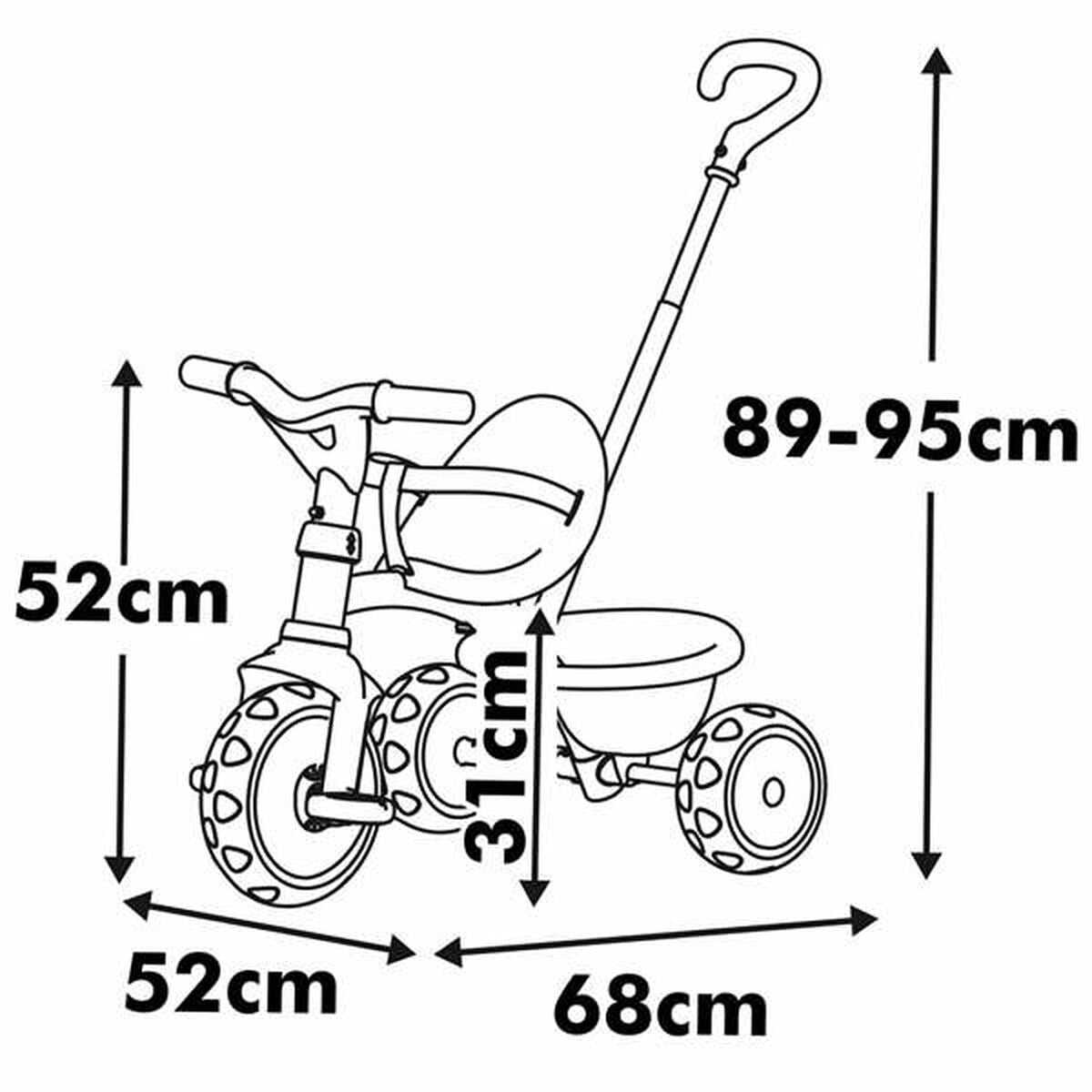 Trehjuling Smoby Metallic-Leksaker och spel, Sport och utomhus-Smoby-peaceofhome.se