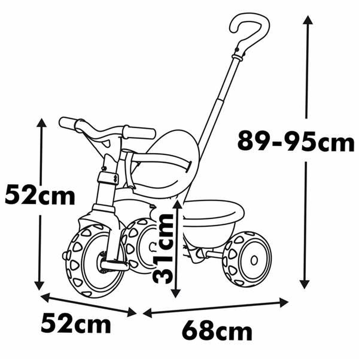 Trehjuling Smoby Metallic-Leksaker och spel, Sport och utomhus-Smoby-peaceofhome.se