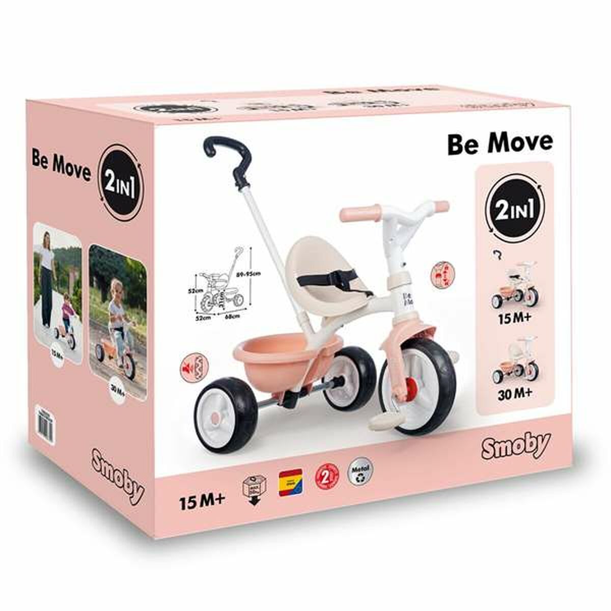 Trehjuling Smoby Metallic-Leksaker och spel, Sport och utomhus-Smoby-peaceofhome.se