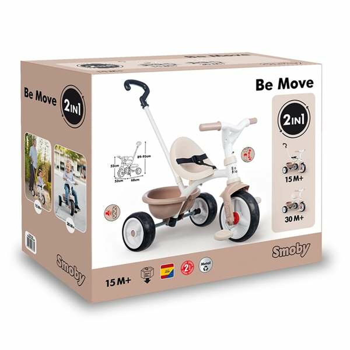 Trehjuling Smoby Metallic-Leksaker och spel, Sport och utomhus-Smoby-peaceofhome.se