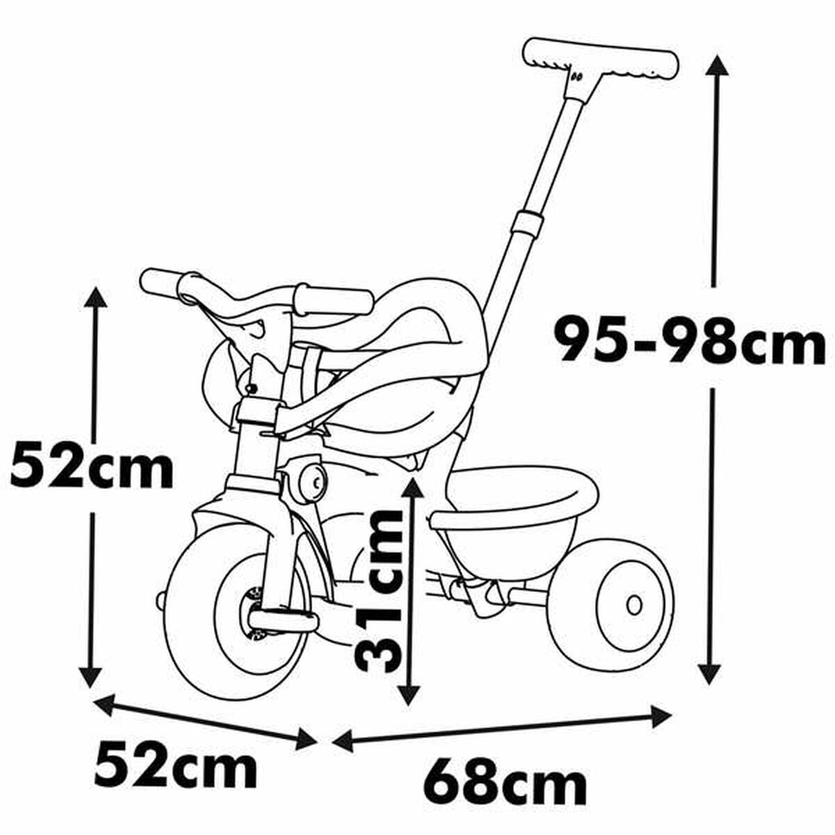 Trehjuling Smoby Metallic-Leksaker och spel, Sport och utomhus-Smoby-peaceofhome.se