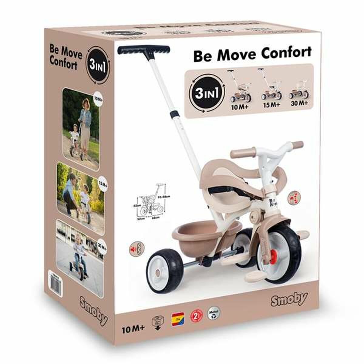 Trehjuling Smoby Metallic-Leksaker och spel, Sport och utomhus-Smoby-peaceofhome.se
