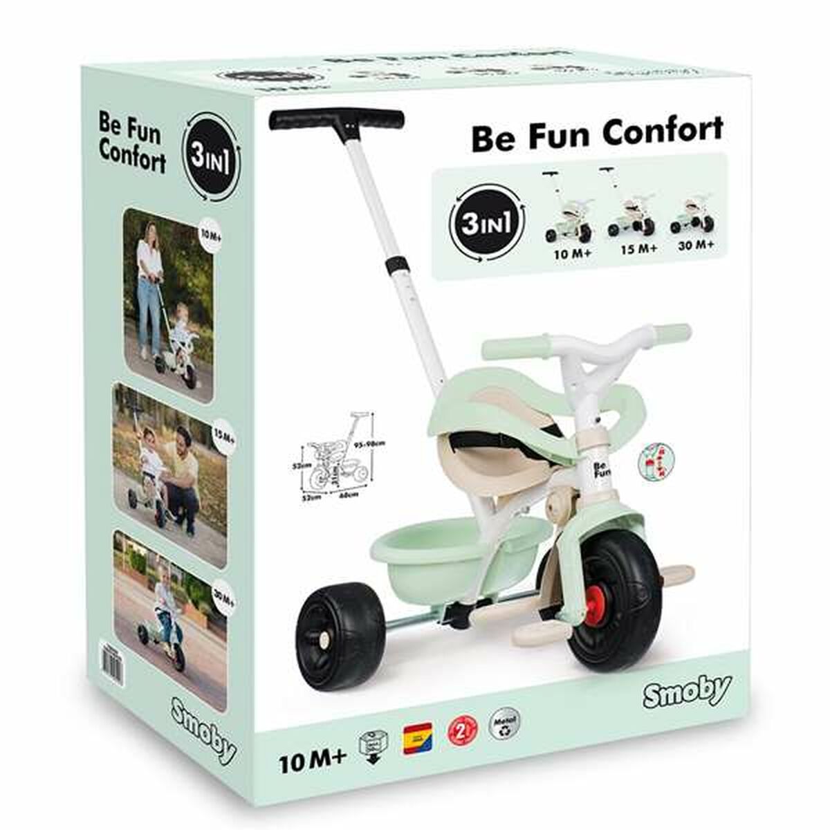 Trehjuling Smoby Metallic-Leksaker och spel, Sport och utomhus-Smoby-peaceofhome.se