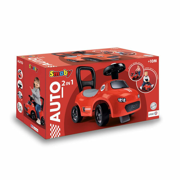 Trehjuling Smoby Svart Röd 2 i 1-Leksaker och spel, Sport och utomhus-Smoby-peaceofhome.se