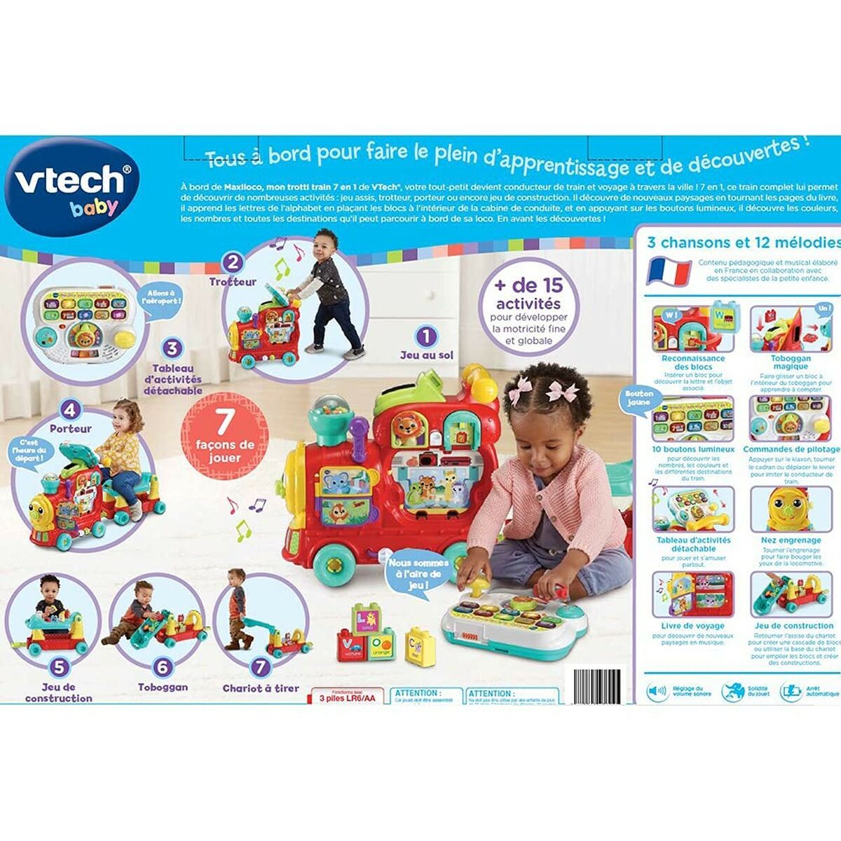 Trehjuling Vtech Baby 80-547805 (FR)-Leksaker och spel, Elektroniska leksaker-Vtech Baby-peaceofhome.se