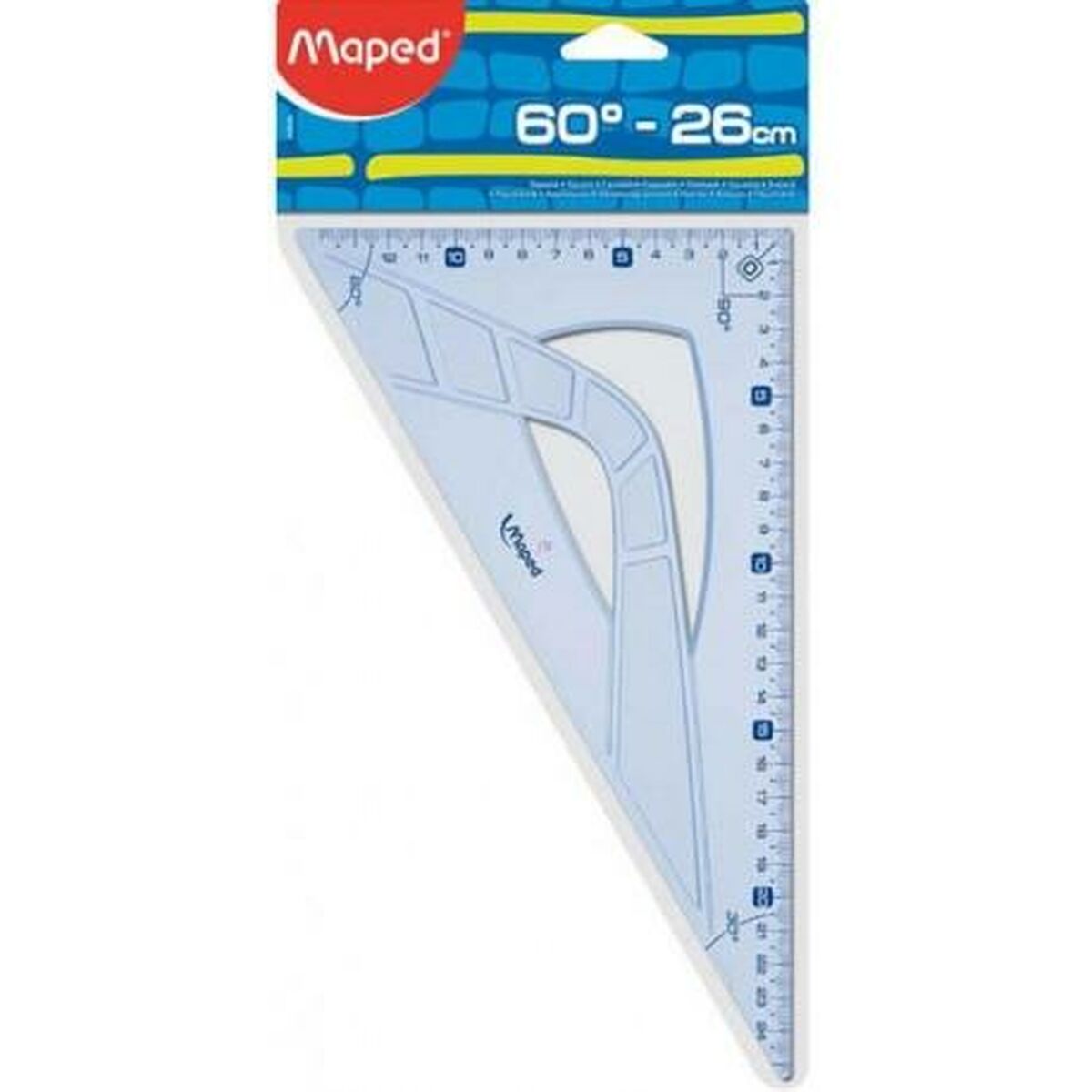 Triangel Maped GEOMETRIC 60º Transparent 26 cm (20 antal)-Kontor och Kontorsmaterial, Skol- och utbildningsmaterial-Maped-peaceofhome.se
