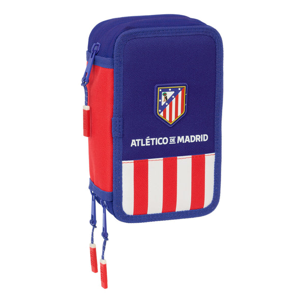 Trippel pennfodral Atlético Madrid Blå Vit Röd 12,5 x 19,5 x 5,5 cm 37 Delar-Kontor och Kontorsmaterial, Skol- och utbildningsmaterial-Atlético Madrid-peaceofhome.se