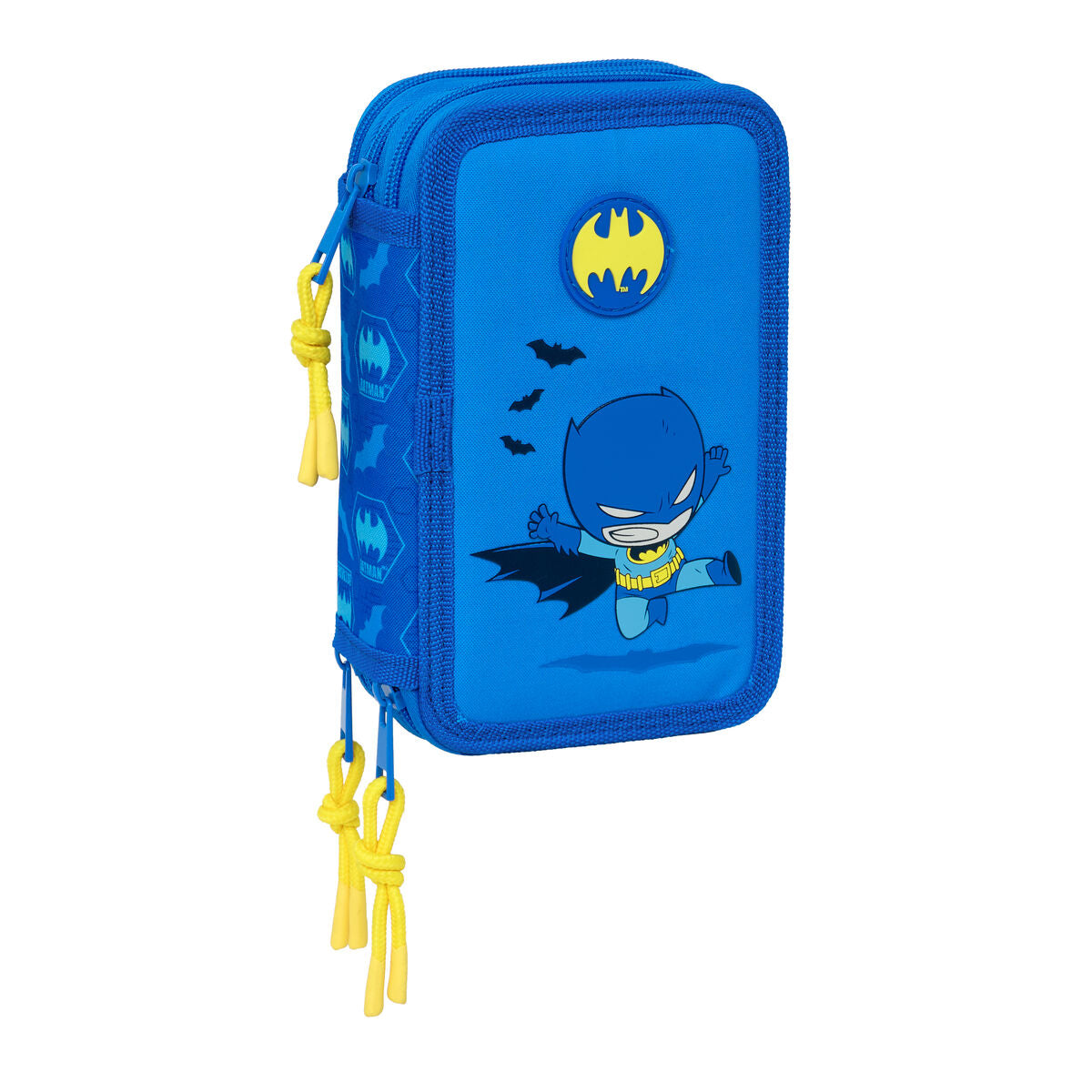 Trippel pennfodral Batman Blå 12,5 x 19,5 x 5,5 cm 37 Delar-Kontor och Kontorsmaterial, Skol- och utbildningsmaterial-Batman-peaceofhome.se