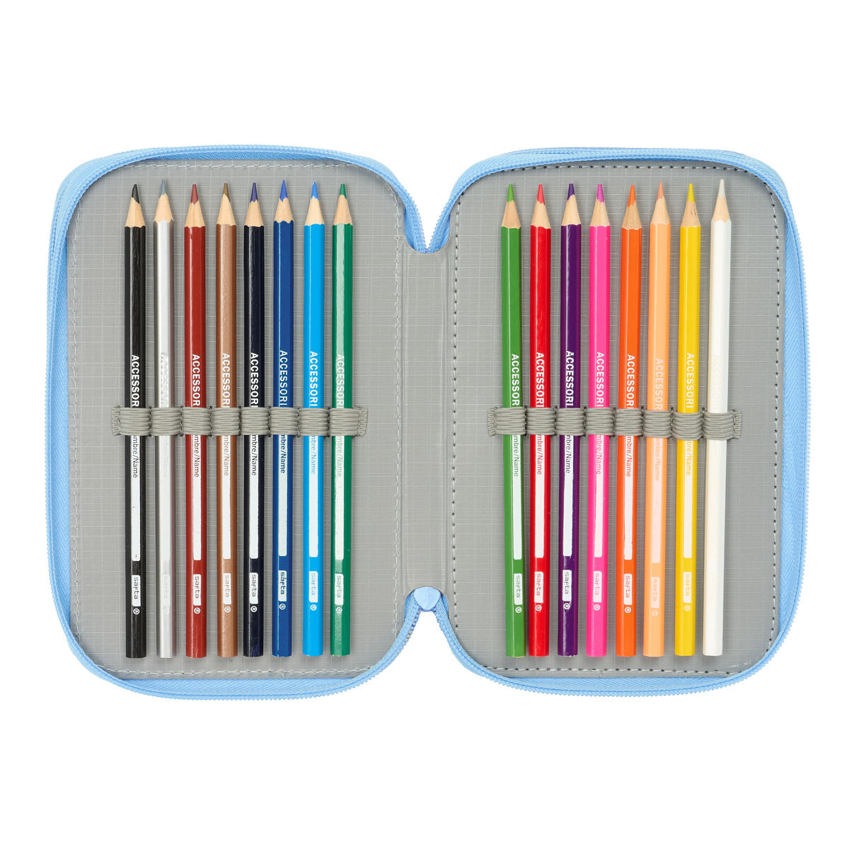 Trippel pennfodral Bluey Let's play Blå 12,5 x 19,5 x 5,5 cm 37 Delar-Kontor och Kontorsmaterial, Skol- och utbildningsmaterial-Bluey-peaceofhome.se