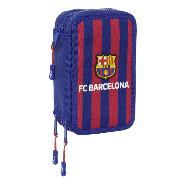 Trippel pennfodral F.C. Barcelona 24/25 Rödbrun Marinblå 12,5 x 19,5 x 5,5 cm 36 Delar-Kontor och Kontorsmaterial, Skol- och utbildningsmaterial-F.C. Barcelona-peaceofhome.se