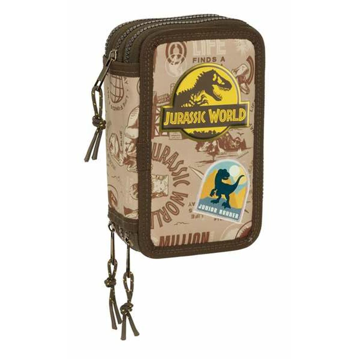 Trippel pennfodral Jurassic World 12,5 x 19,5 x 5,5 cm 37 Delar-Kontor och Kontorsmaterial, Skol- och utbildningsmaterial-Jurassic World-peaceofhome.se