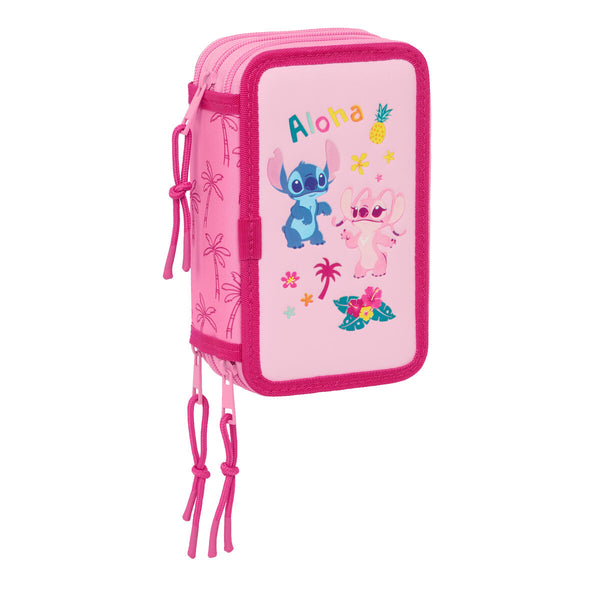 Trippel pennfodral Lilo & Stitch Chill Rosa Mint 12,5 x 19,5 x 5,5 cm 37 Delar-Kontor och Kontorsmaterial, Skol- och utbildningsmaterial-Lilo & Stitch-peaceofhome.se