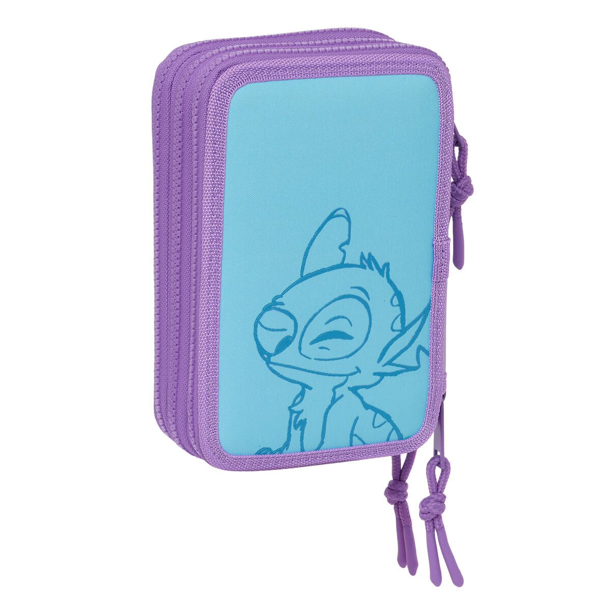 Trippel pennfodral Lilo & Stitch Sweet Blå Lila 12,5 x 19,5 x 5,5 cm 36 Delar-Kontor och Kontorsmaterial, Skol- och utbildningsmaterial-Lilo & Stitch-peaceofhome.se