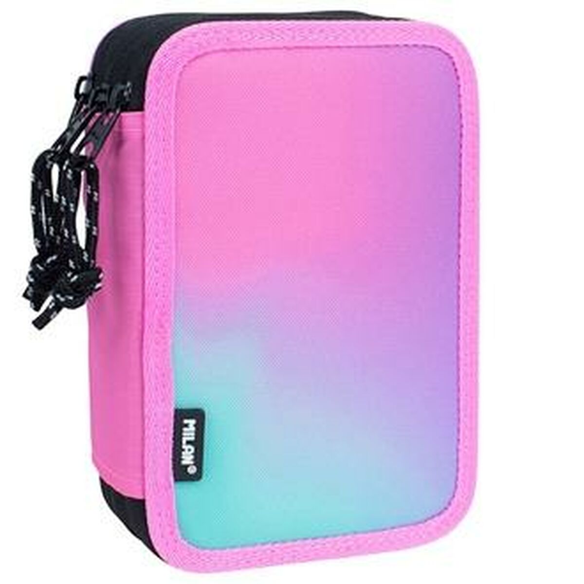 Trippel pennfodral Milan Sunset Rosa 19,5 x 13 x 7,5 cm (12 antal)-Kontor och Kontorsmaterial, Skol- och utbildningsmaterial-Milan-peaceofhome.se