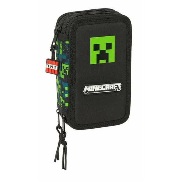 Trippel pennfodral Minecraft 12,5 x 19,5 x 5,5 cm-Kontor och Kontorsmaterial, Skol- och utbildningsmaterial-Minecraft-peaceofhome.se