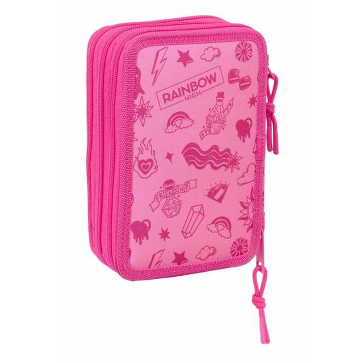 Trippel pennfodral Rainbow High Shine 12,5 x 19,5 x 5,5 cm-Kontor och Kontorsmaterial, Skol- och utbildningsmaterial-Rainbow High-peaceofhome.se
