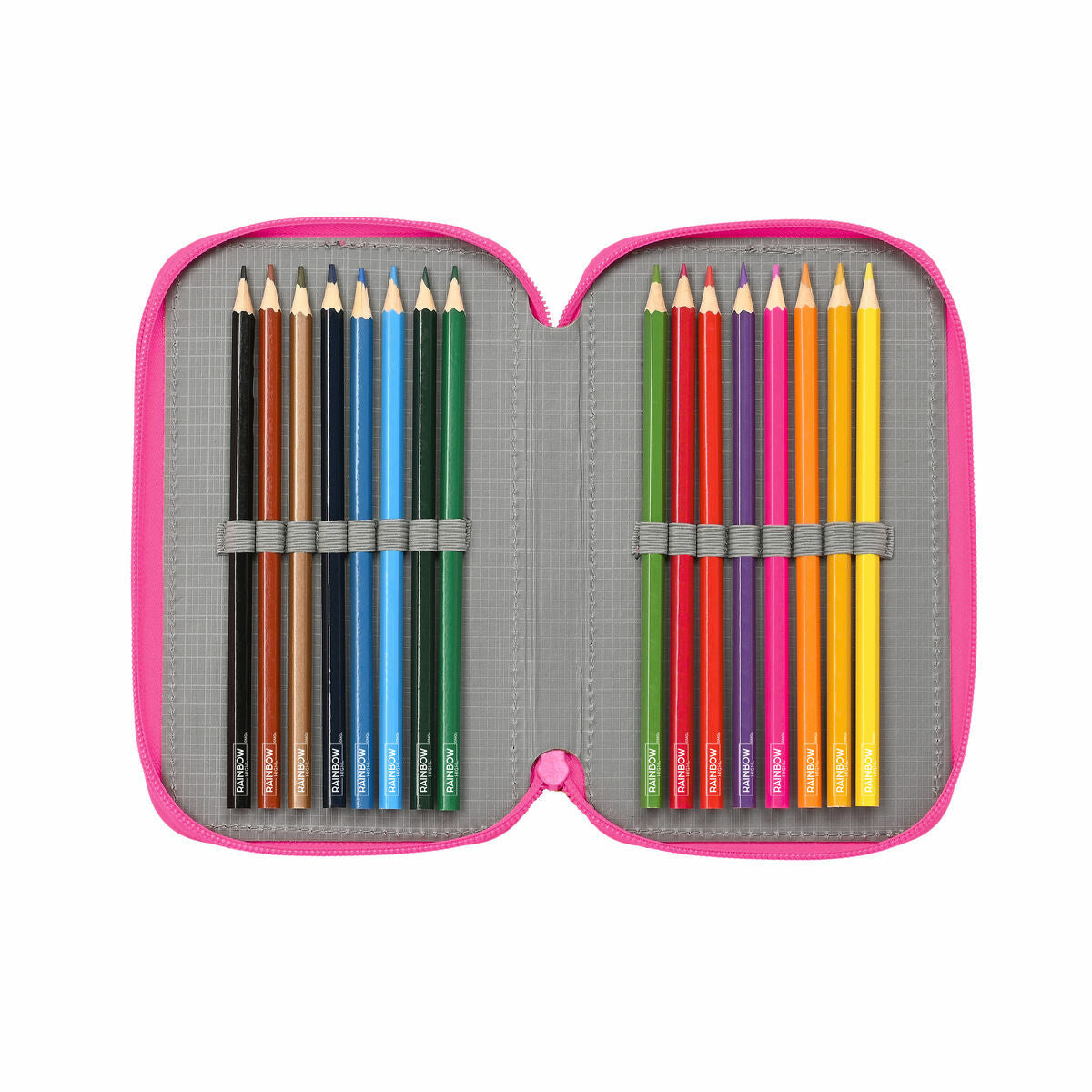 Trippel pennfodral Rainbow High Shine 12,5 x 19,5 x 5,5 cm-Kontor och Kontorsmaterial, Skol- och utbildningsmaterial-Rainbow High-peaceofhome.se