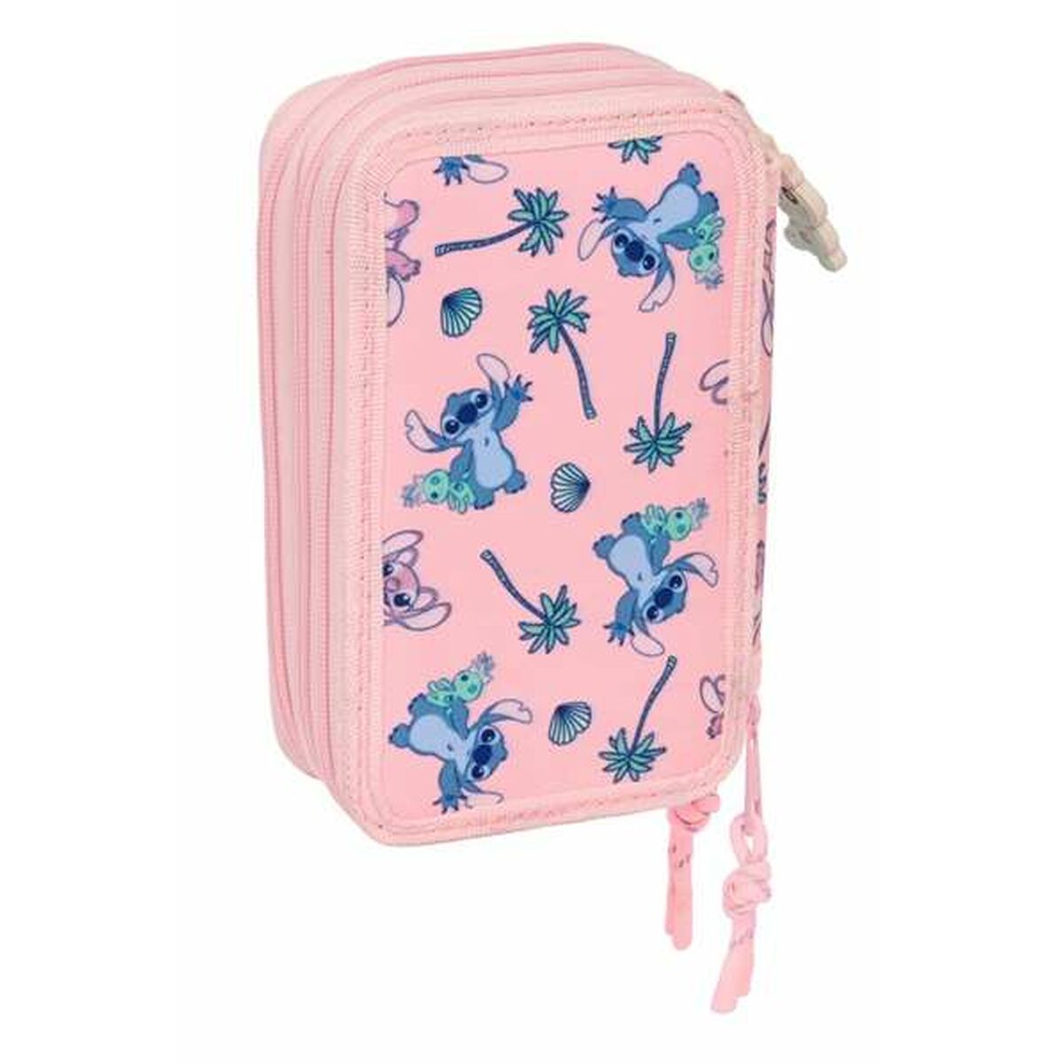Trippel pennfodral Stitch Beach 12,5 x 19,5 x 5,5 cm-Kontor och Kontorsmaterial, Skol- och utbildningsmaterial-Stitch-peaceofhome.se