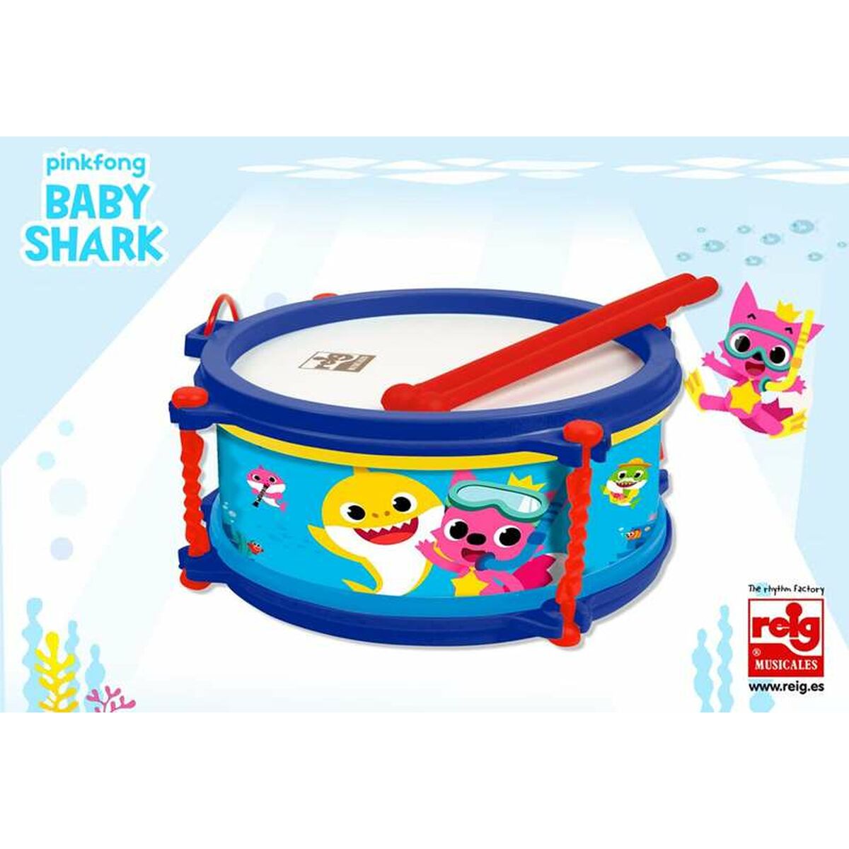 Trumma Reig Baby Shark Leksak-Leksaker och spel, Barns Musikinstrument-Reig-peaceofhome.se