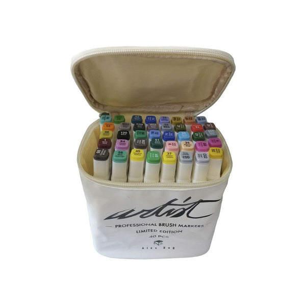 Tuschpennor Alex Bog Canvas Luxe Professional 40 Delar Multicolour-Kontor och Kontorsmaterial, Kulspetspennor, pennor och skrivverktyg-Alex Bog-peaceofhome.se