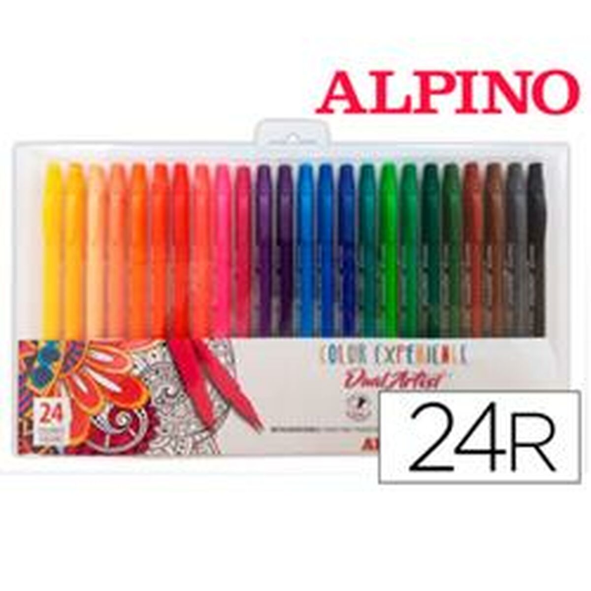 Tuschpennor Alpino AR000187 Multicolour Dubbel ände (24 Delar)-Kontor och Kontorsmaterial, Kulspetspennor, pennor och skrivverktyg-Alpino-peaceofhome.se