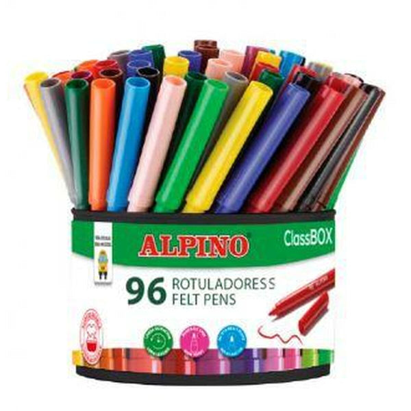 Tuschpennor Alpino ClassBOX Multicolour 96 Delar-Kontor och Kontorsmaterial, Kulspetspennor, pennor och skrivverktyg-Alpino-peaceofhome.se