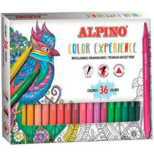 Tuschpennor Alpino Color Experience 36 Delar Multicolour-Kontor och Kontorsmaterial, Kulspetspennor, pennor och skrivverktyg-Alpino-peaceofhome.se