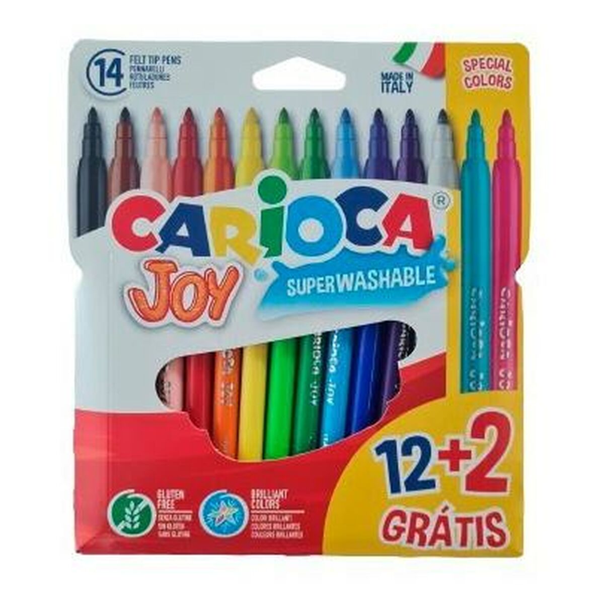 Tuschpennor Carioca JOY Multicolour 12 Delar (48 antal)-Kontor och Kontorsmaterial, Kulspetspennor, pennor och skrivverktyg-Carioca-peaceofhome.se