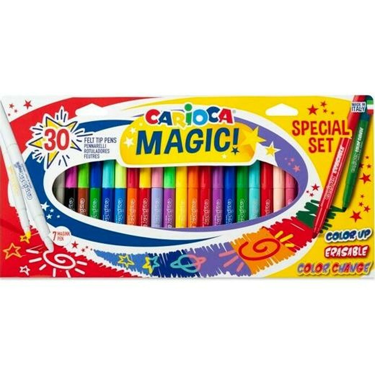 Tuschpennor Carioca Magic! Multicolour 30 Delar (10 antal)-Kontor och Kontorsmaterial, Kulspetspennor, pennor och skrivverktyg-Carioca-peaceofhome.se