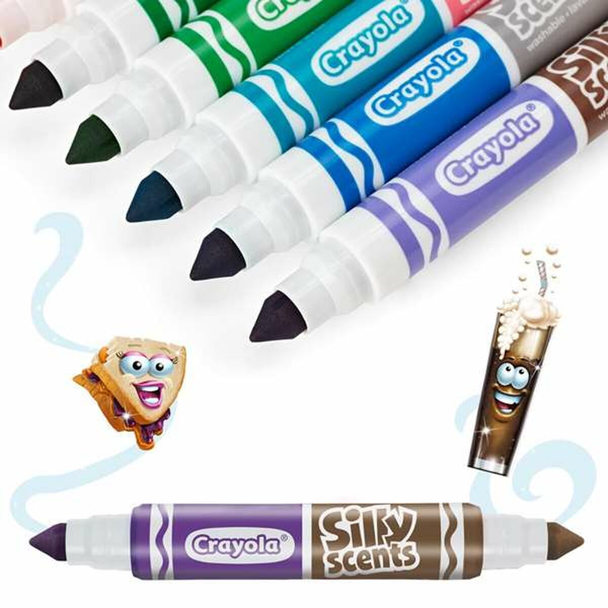 Tuschpennor Crayola Parfymerad Tvättbar Dubbel ände 10 Delar