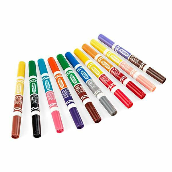 Tuschpennor Crayola Parfymerad Tvättbar Dubbel ände 10 Delar-Kontor och Kontorsmaterial, Kulspetspennor, pennor och skrivverktyg-Crayola-peaceofhome.se