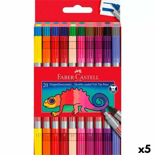 Tuschpennor Faber-Castell Fall Multicolour (5 antal)-Kontor och Kontorsmaterial, Kulspetspennor, pennor och skrivverktyg-Faber-Castell-peaceofhome.se