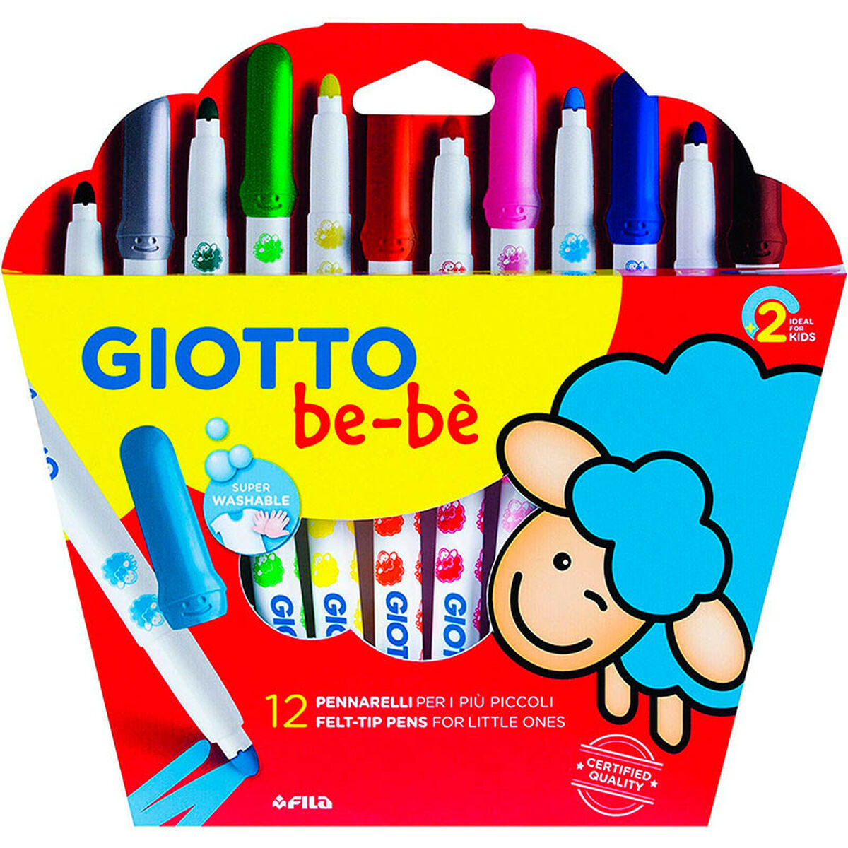 Tuschpennor Giotto BE-BÉ Multicolour (6 antal)-Kontor och Kontorsmaterial, Kulspetspennor, pennor och skrivverktyg-Giotto-peaceofhome.se
