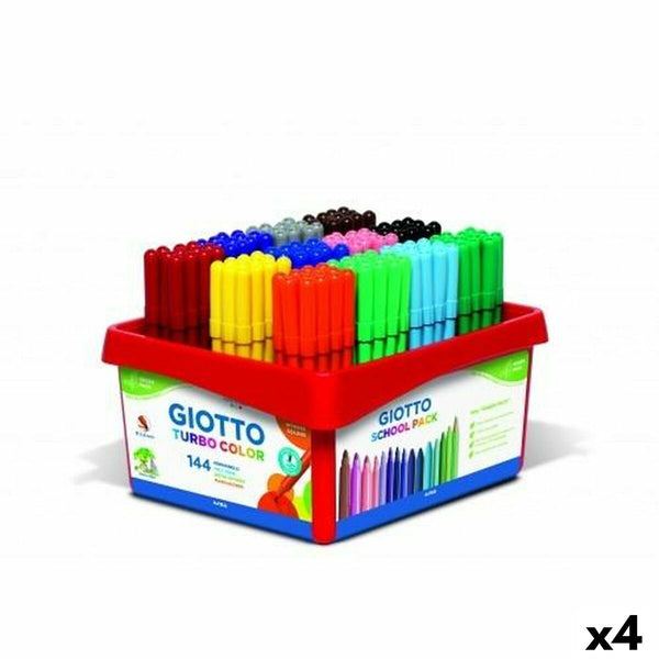 Tuschpennor Giotto Turbo Color Multicolour (4 antal)-Kontor och Kontorsmaterial, Kulspetspennor, pennor och skrivverktyg-Giotto-peaceofhome.se