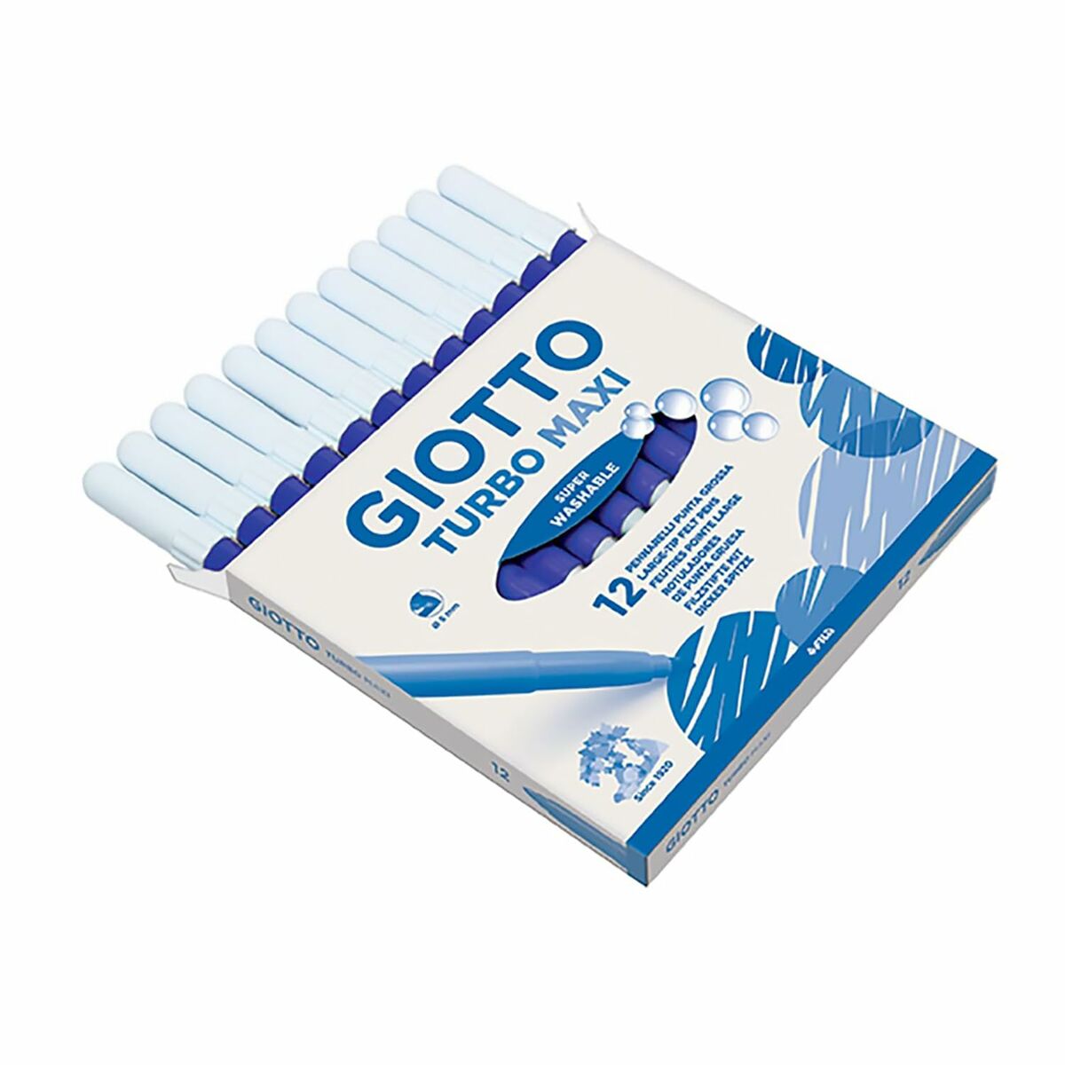 Tuschpennor Giotto Turbo Maxi Blå (5 antal)-Kontor och Kontorsmaterial, Kulspetspennor, pennor och skrivverktyg-Giotto-peaceofhome.se