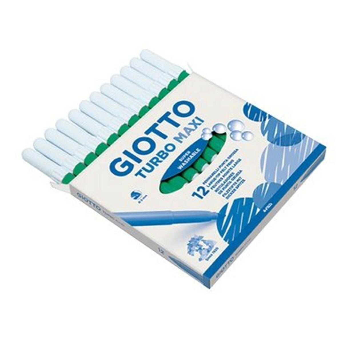 Tuschpennor Giotto Turbo Maxi Grön (5 antal)-Kontor och Kontorsmaterial, Kulspetspennor, pennor och skrivverktyg-Giotto-peaceofhome.se