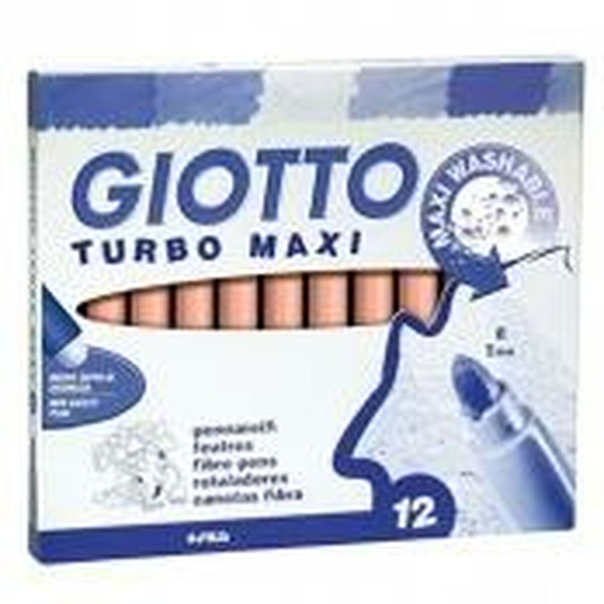 Tuschpennor Giotto Turbo Maxi Himmelsblå (5 antal)-Kontor och Kontorsmaterial, Kulspetspennor, pennor och skrivverktyg-Giotto-peaceofhome.se