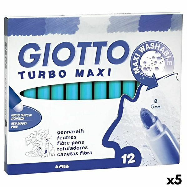 Tuschpennor Giotto Turbo Maxi Himmelsblå (5 antal)-Kontor och Kontorsmaterial, Kulspetspennor, pennor och skrivverktyg-Giotto-peaceofhome.se
