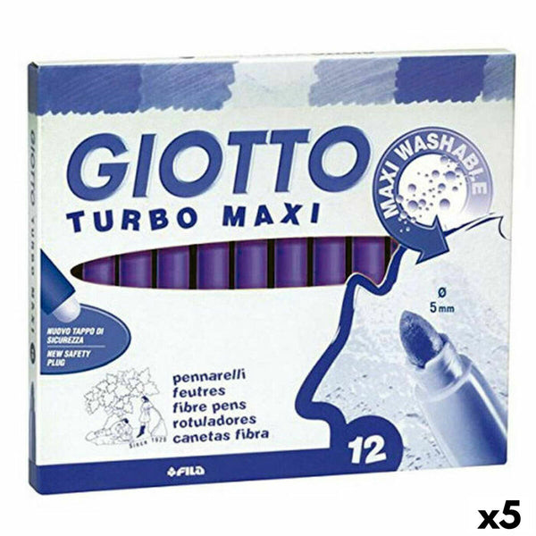 Tuschpennor Giotto Turbo Maxi Violett (5 antal)-Kontor och Kontorsmaterial, Kulspetspennor, pennor och skrivverktyg-Giotto-peaceofhome.se