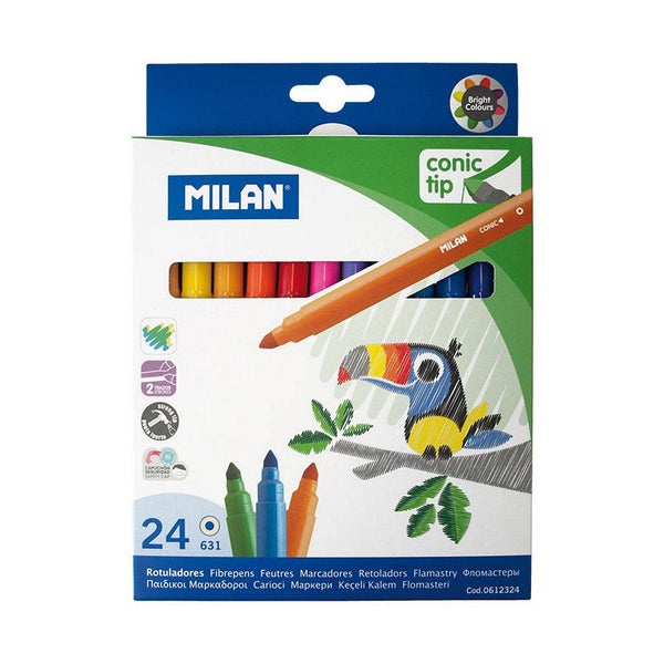 Tuschpennor Milan 24 MAXI Multicolour-Kontor och Kontorsmaterial, Kulspetspennor, pennor och skrivverktyg-Milan-peaceofhome.se