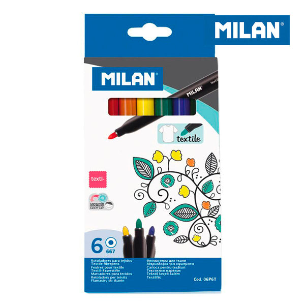 Tuschpennor Milan Ø 4 mm Blå Multicolour-Kontor och Kontorsmaterial, Kulspetspennor, pennor och skrivverktyg-Milan-peaceofhome.se