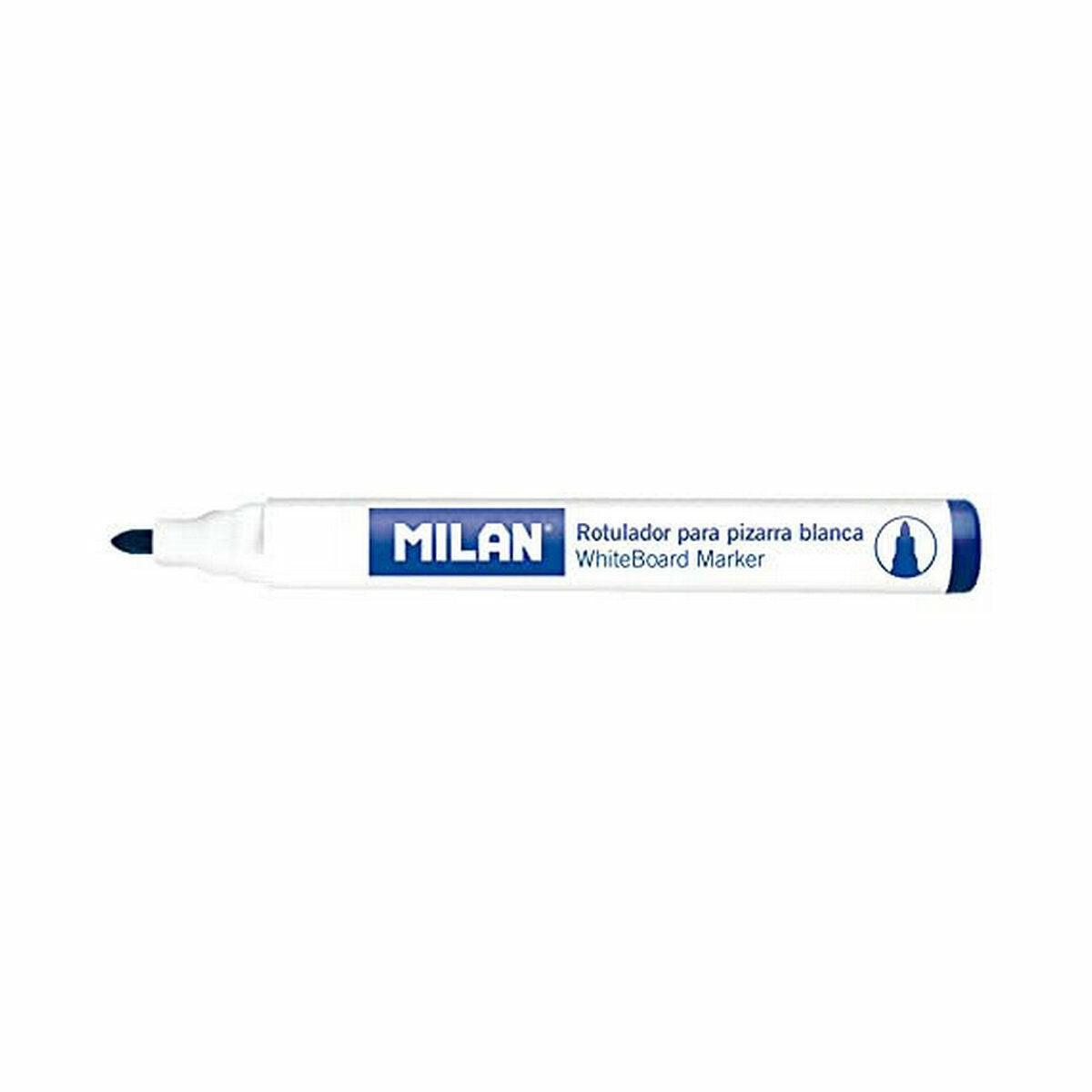Tuschpennor Milan Whiteboard 12 antal Blå PVC-Kontor och Kontorsmaterial, Kulspetspennor, pennor och skrivverktyg-Milan-peaceofhome.se